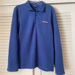 Vineyard Vines Blue Fleece Long Sleeved 1/4 Zip Pullover Jacket Top M
